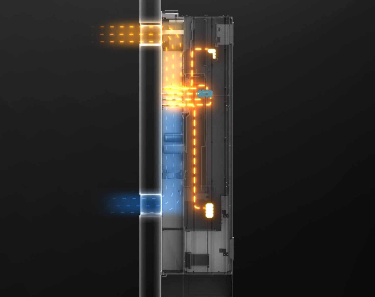 Технология Back-channel cooling за отвеждане на топлината извън електрическото табло